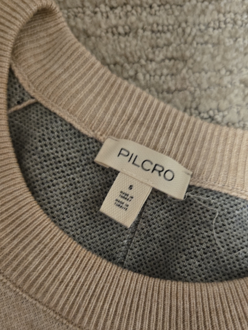 Pilcro by Anthropologie Oaklyn Cozy Crew-Neck Sweatshirt-Neutral Duck - Picture 9 of 10